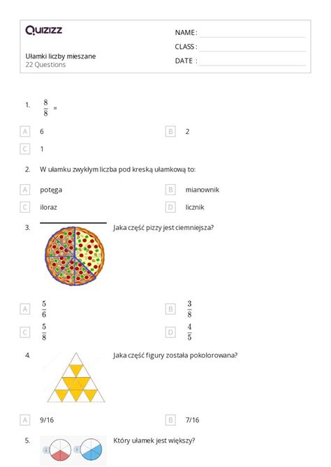 Ponad U Amki Arkuszy Roboczych Dla Klasa W Quizizz Darmowe I Do