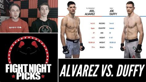 UFC Fight Night Joel Alvarez Vs Joe Duffy Prediction YouTube