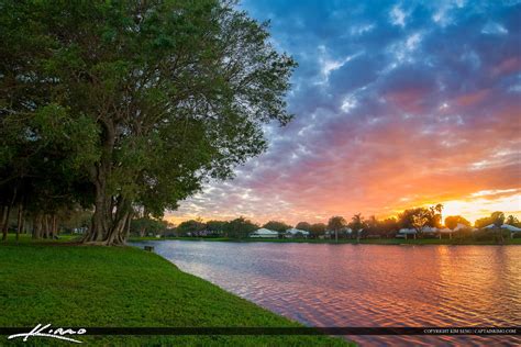 Palm Beach Gardens Sunset Over Homes