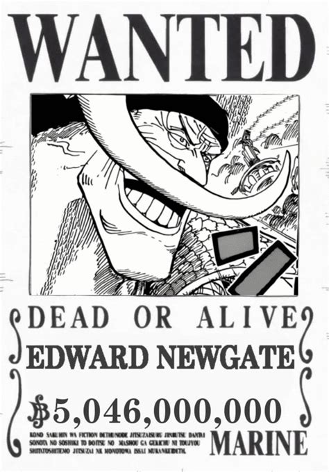 Edward Newgate More Commonly Known As Whitebeard Was The Captain Of