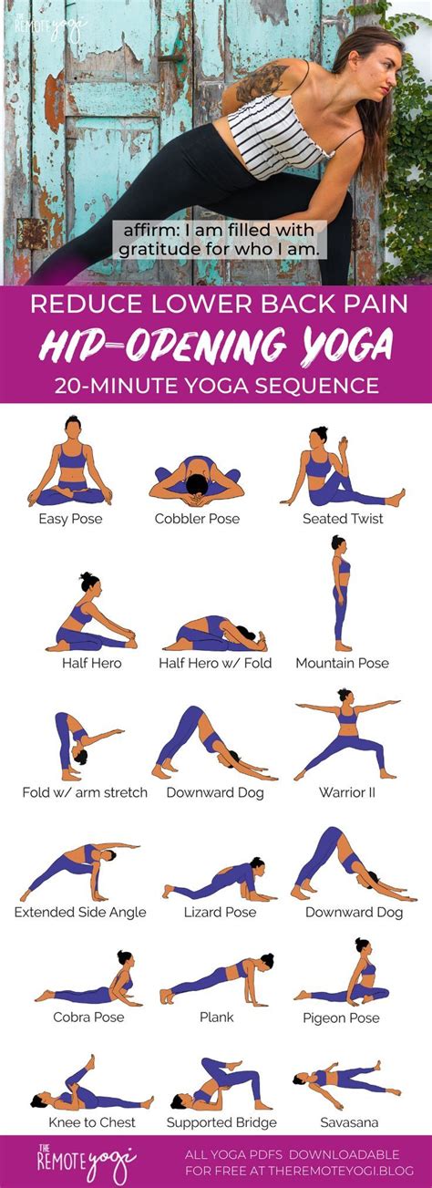 Hip Opening Yoga Flow Sequence Pdf Free Printable Download Hip Opening Yoga Easy Yoga