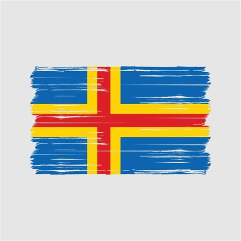 Aland Islands Flag Brush National Flag Vector Art At Vecteezy