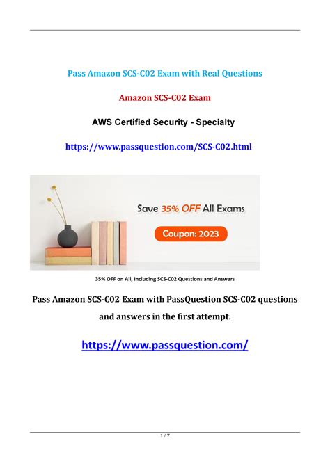 AWS Certified Security Specialty SCS C02 Real Questions Pass Amazon