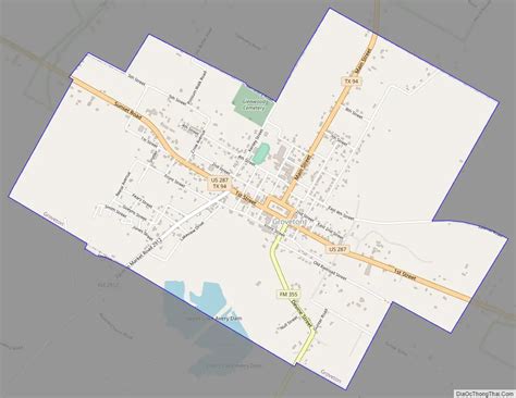 Map of Groveton city, Texas