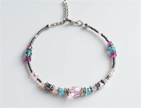 Colorful Swarovski Crystal Bracelet Seed Bead By Chooselikebuy