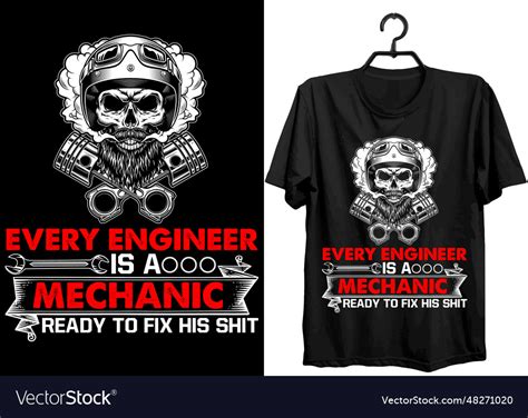 Diesel Mechanic T Shirt Design Royalty Free Vector Image