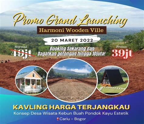 Promo Tanah Murah Kavling Kebun Buah Produktif Harmoni Wooden Ville