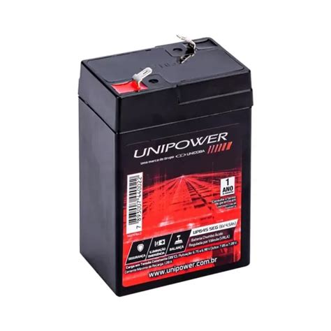 Bateria 6V 4 5Ah Unipower Novo GAMES ELETRONICOS