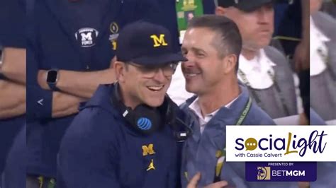 John Harbaugh On National Championship Sideline With Brother Jim Socialight