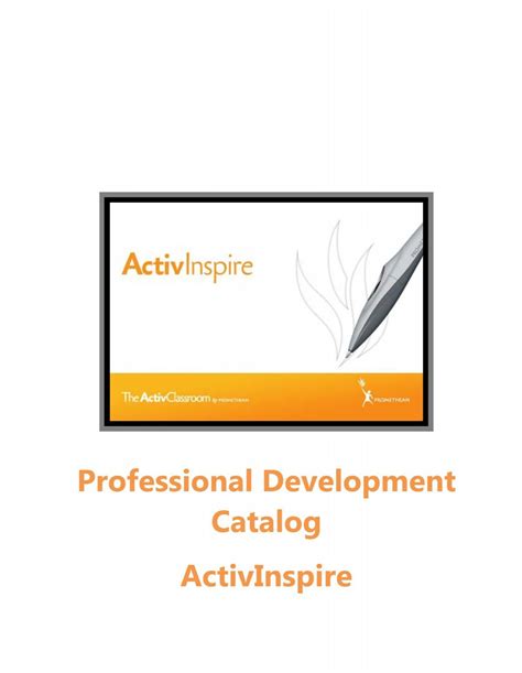 Professional Development Catalog Activinspire Promethean Planet