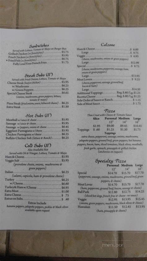 Menu of Scotto's Pizza in Glasgow, VA 24555