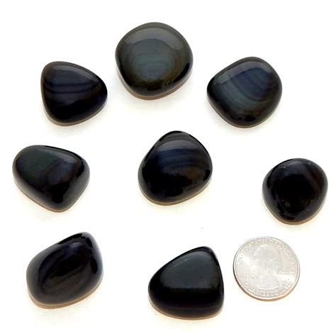 Rainbow Obsidian tumbled stone