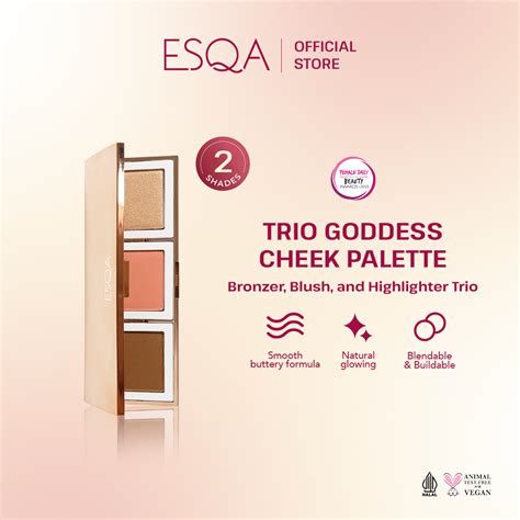 Esqa Trio Goddess Cheek Palette Athena Lazada Indonesia