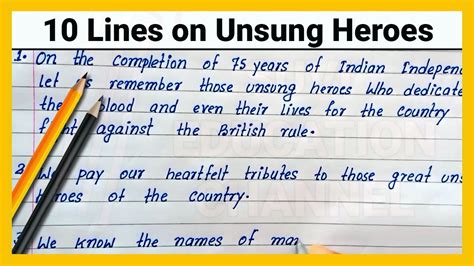 Lines On Unsung Heroes Points English Paragraph On Unsung Heroes