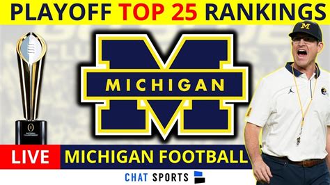 LIVE College Football Playoff Rankings Michigan Football Report