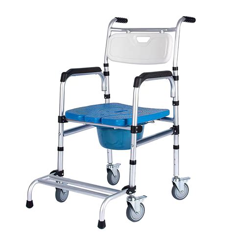 Buy Rolling Shower-Chair with Wheels Shower-Wheelchair - Adjustable ...