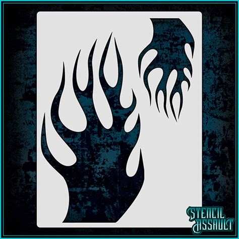 Flames 1 Airbrush Stencil Template - Etsy