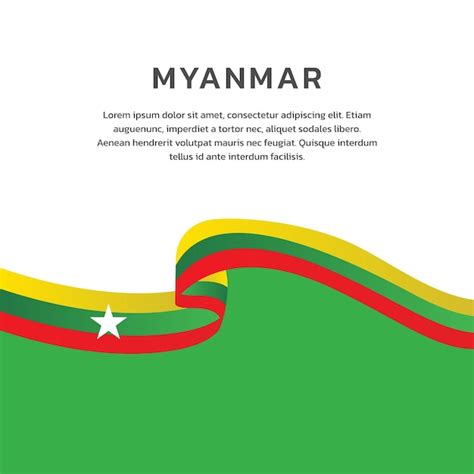 Premium Vector Illustration Of Myanmar Flag Template