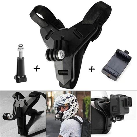 Helmet Chin Mount And Mobile Holder For Smartphone Action Camera