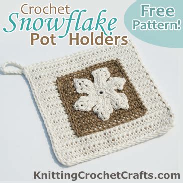 Crochet Snowflake Potholders Free Pattern