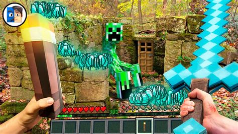 Minecraft In Real Life Pov Danger Mutant Creeper Base Realistic