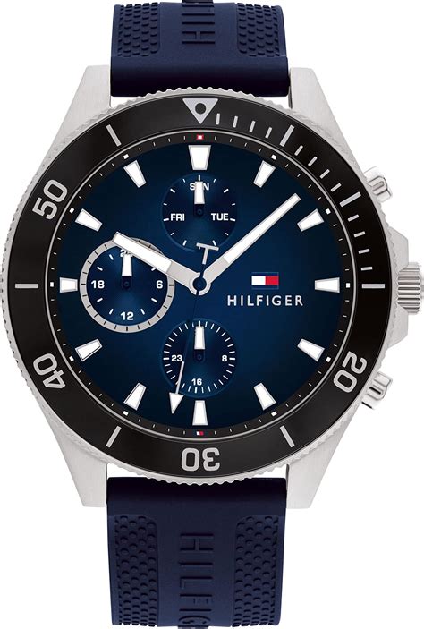 Tommy Hilfiger Multi Zifferblatt Quarz Uhr für Herren mit Marinblaues