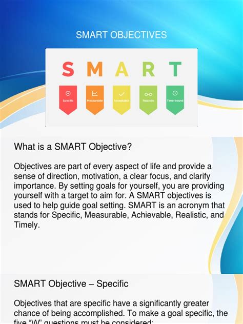 Smart Objectives | PDF | Goal | Learning