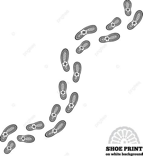 Huella De Zapato En Huella De Dise O De Pierna Blanca Vector Png