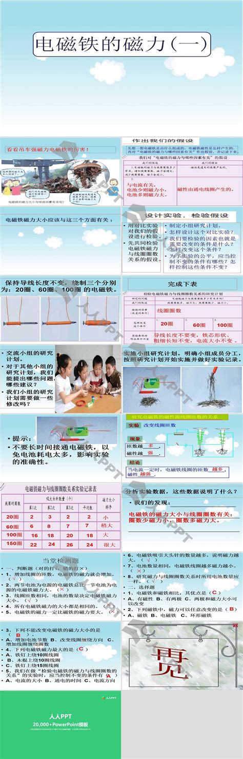 《电磁铁的磁力一》能量ppt课件 Ppt课件下载 人人ppt