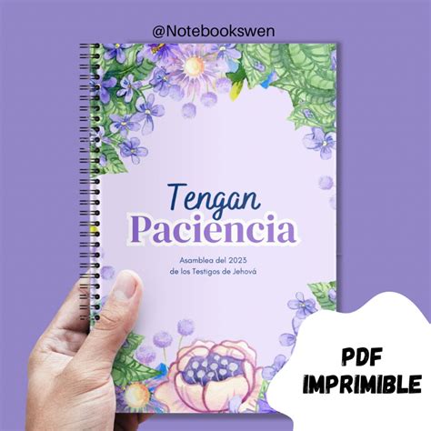 Cuaderno Tengan Paciencia 2023 Jw Notebook Exercise Etsy