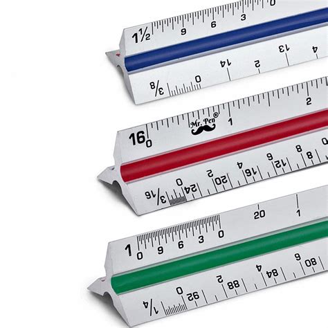 Mr. Pen Triangular Aluminum Architect Scale Ruler — Tools and Toys