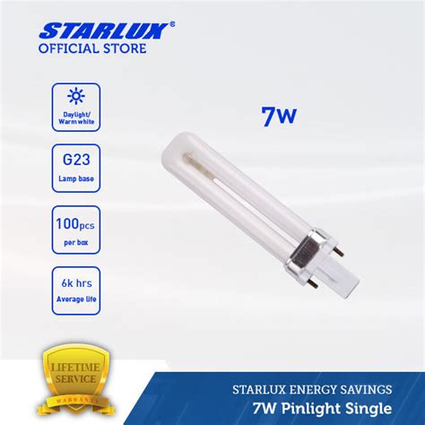 STARLUX 7W Pinlight Single Energy Saving CFL Bulb Warm White Lazada PH