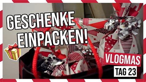 GESCHENKE EINPACKEN Weihnachtsverlosung Vlogmas Tag 23 Vanessa