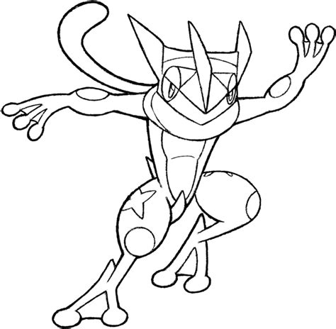 Ash Greninja Coloring Sheet Coloring Pages