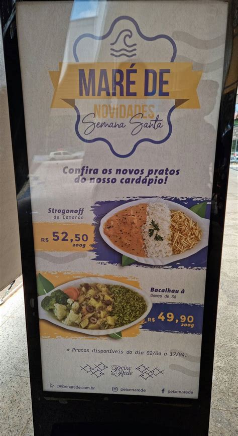 Menu Em Peixe Na Rede Restaurante Bras Lia Chcn Cl Bloco B