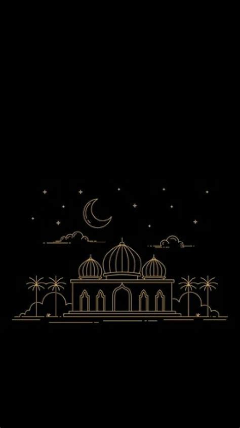 Wallpaper Masjid Black Myweb