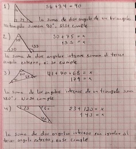 Determina Si Las Medidas De Los Ngulos En Los Siguientes Tri Ngulos