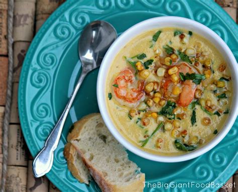 The Big Giant Food Basket Roasted Corn Chowder With Shrimp