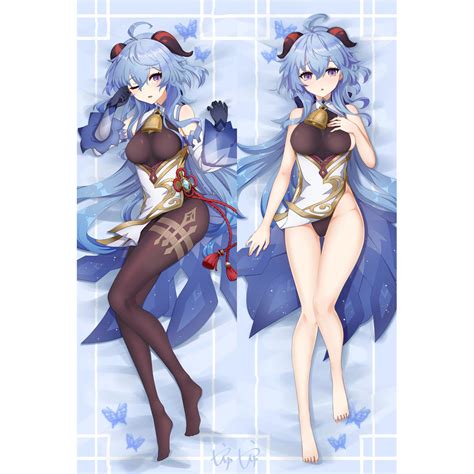 Dakimakura Anime Ganyu Genshin Impact Double Sided Print Life Size Body