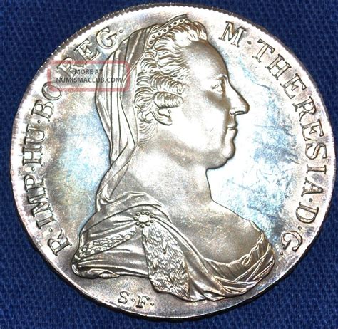 1780 Austria 1 Thaler Large Silver Coin Maria Theresa Restrike Proof