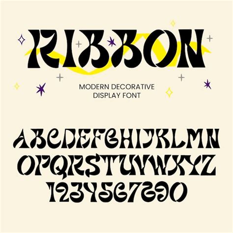 Free Vector Modern Decorative Display Font