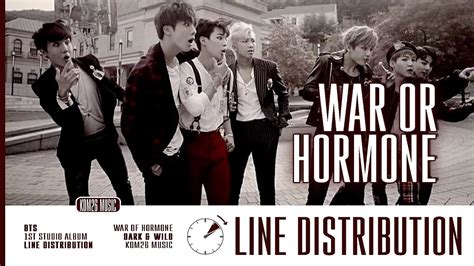 BTS War Of Hormone 호르몬전쟁 Line Distribution YouTube