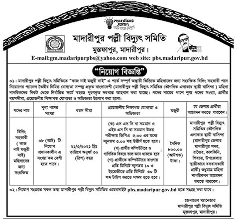 Polli Biddut Job Circular পল্লী বিদ্যুৎ এ নিয়োগ বিজ্ঞপ্তি ২০২১