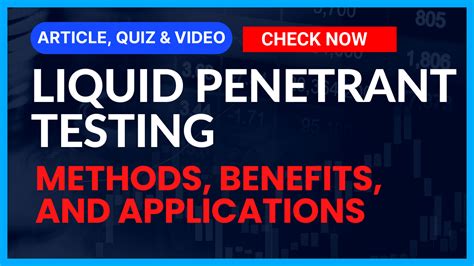 Non Destructive Testing A Comprehensive Guide To Liquid Penetrant