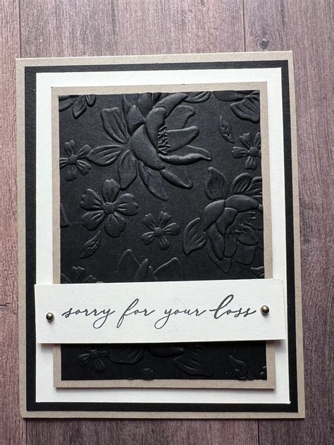 Sympathy Card Layered Floral Hand Stamped And Embossed Card Etsy In 2024 Stampin Up Sympathy