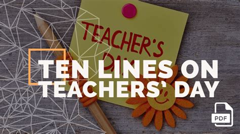 Lines On Teachers Day In English Examples English Compositions