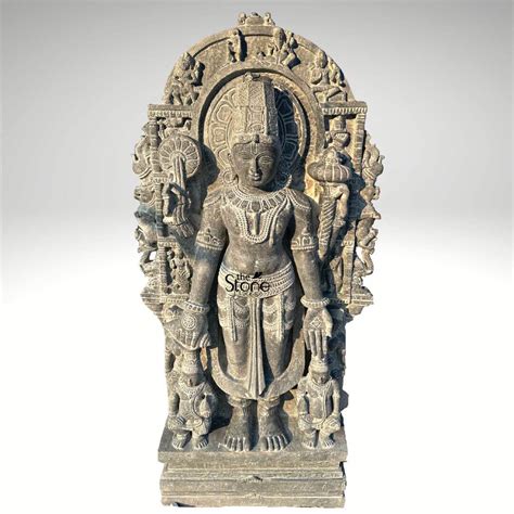 Black Stone Vishnu Statue 4 5ft Buy The Best The Stone Studio