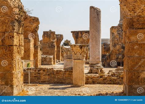 Ruins of the Ancient Carthage City Stock Image - Image of mediterranean, building: 134430017