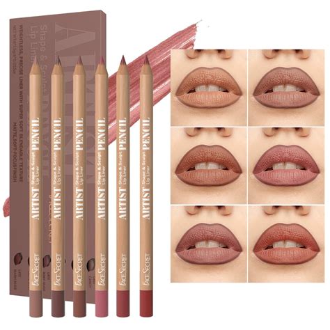 Amazon Beauty Glazed Pcs Nude Brown Lip Liner Makeup Set