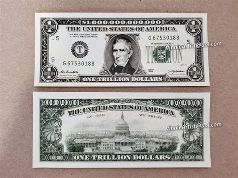 Trillion Dollar Bill Become A Trillionaire Now Lol Fake Money Cash Etsy